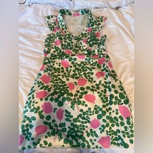 moulinette soeurs silk tulip print dress